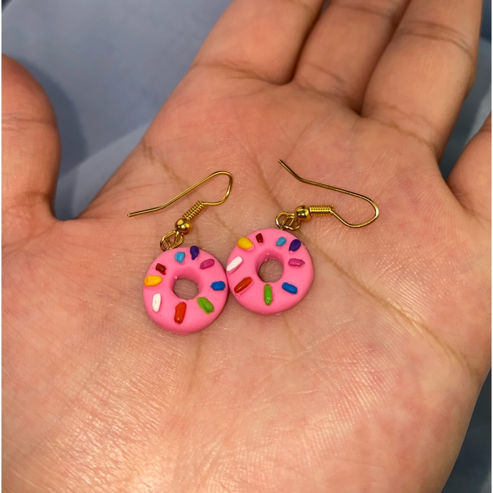 PINK DONUT EARRINGS